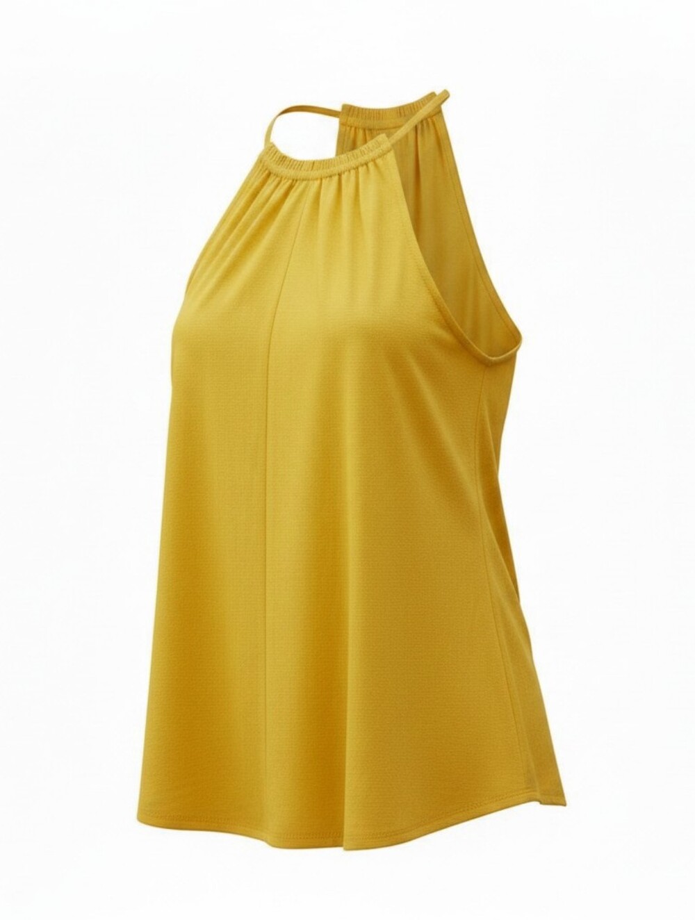 Jessica Simpson Yellow Knit Cut-Out Camisole Blouse Split Neck Sleeveless M - Picture 3 of 9